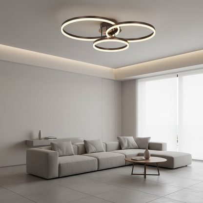 Luminara | Stylish Modern Gold Flush Mount Ceiling Light Fixture