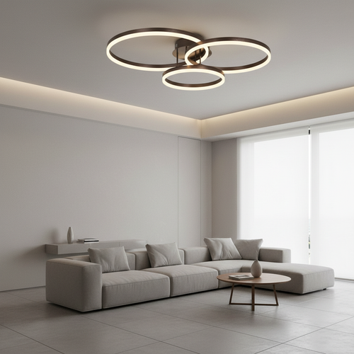 Luminara | Stylish Modern Gold Flush Mount Ceiling Light Fixture