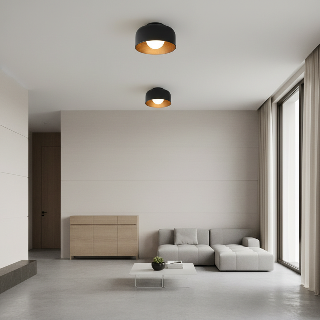 WoodGrain | Modern Elegant Flush Mount LED Ceiling Light Fixture
