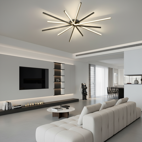CelestialGlow | Modern Elegant LED Semi-Flush Mount Ceiling Light