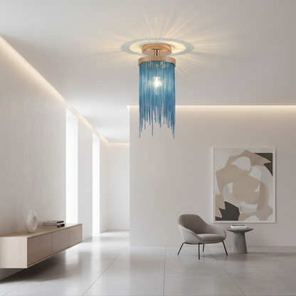 TasselGlow | Elegant Modern Farmhouse Flush Mount Ceiling Light