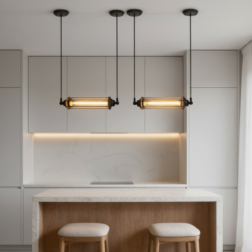 IronCraft | Stylish Black Industrial Kitchen Pendant Lighting Fixture