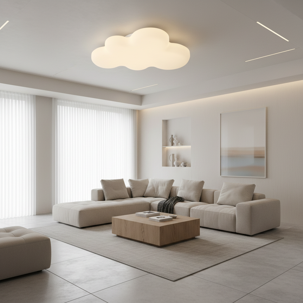 NimbusGlow | Charming Modern LED Flush Mount Ceiling Light