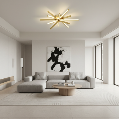 CelestialGlow | Modern Elegant LED Semi-Flush Mount Ceiling Light