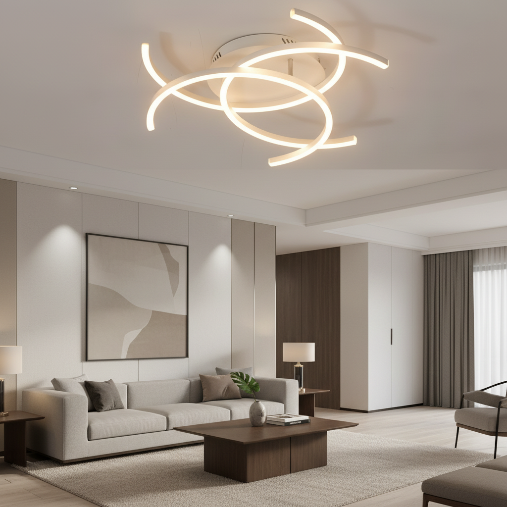 Luminara | Sleek Modern Dimmable LED Flush Mount Ceiling Light Fixture