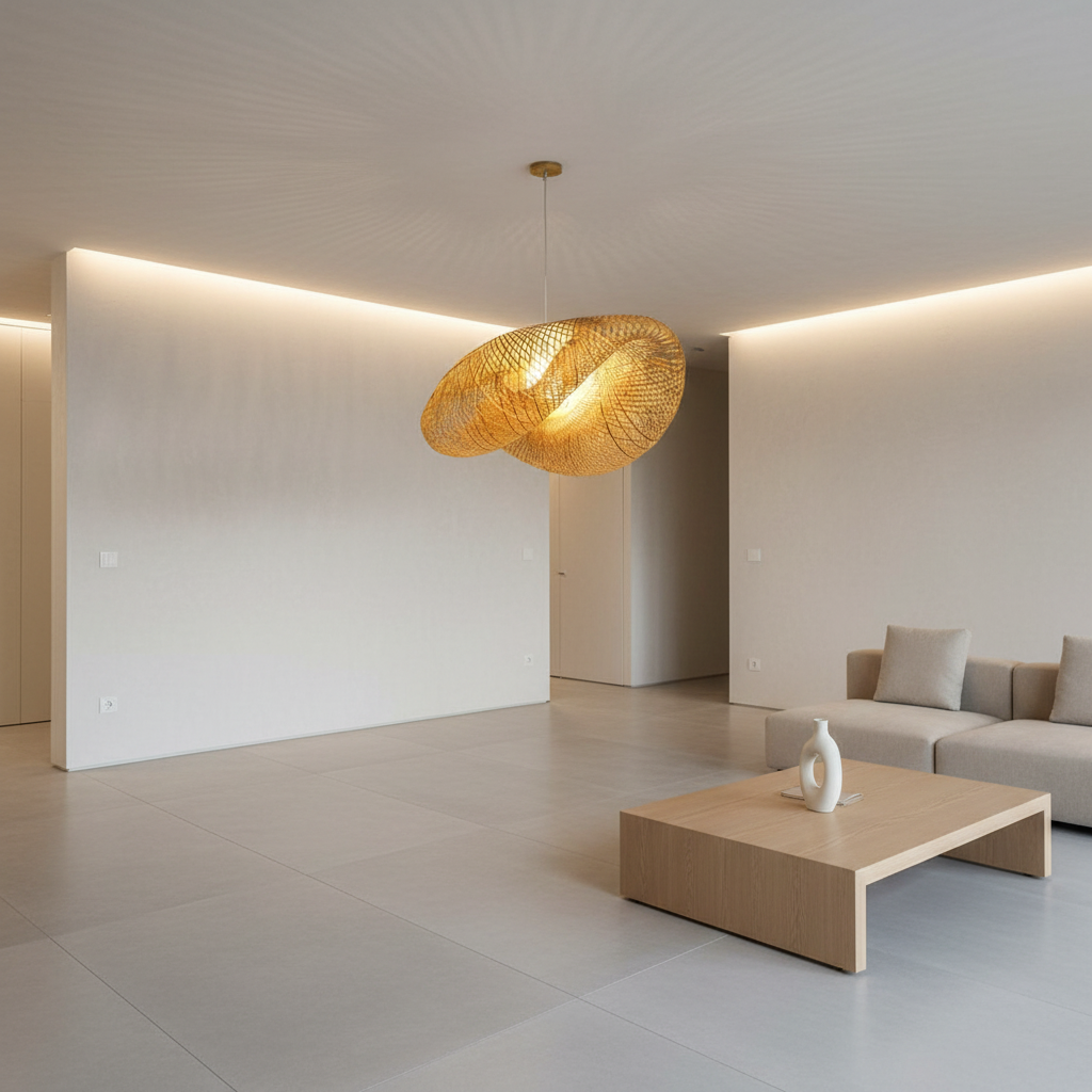 BambooWave | Elegant Natural Bamboo Kitchen Pendant Lighting Fixture