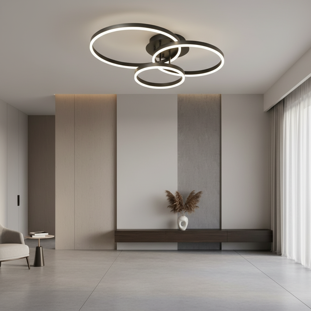 Luminara | Stylish Modern Gold Flush Mount Ceiling Light Fixture