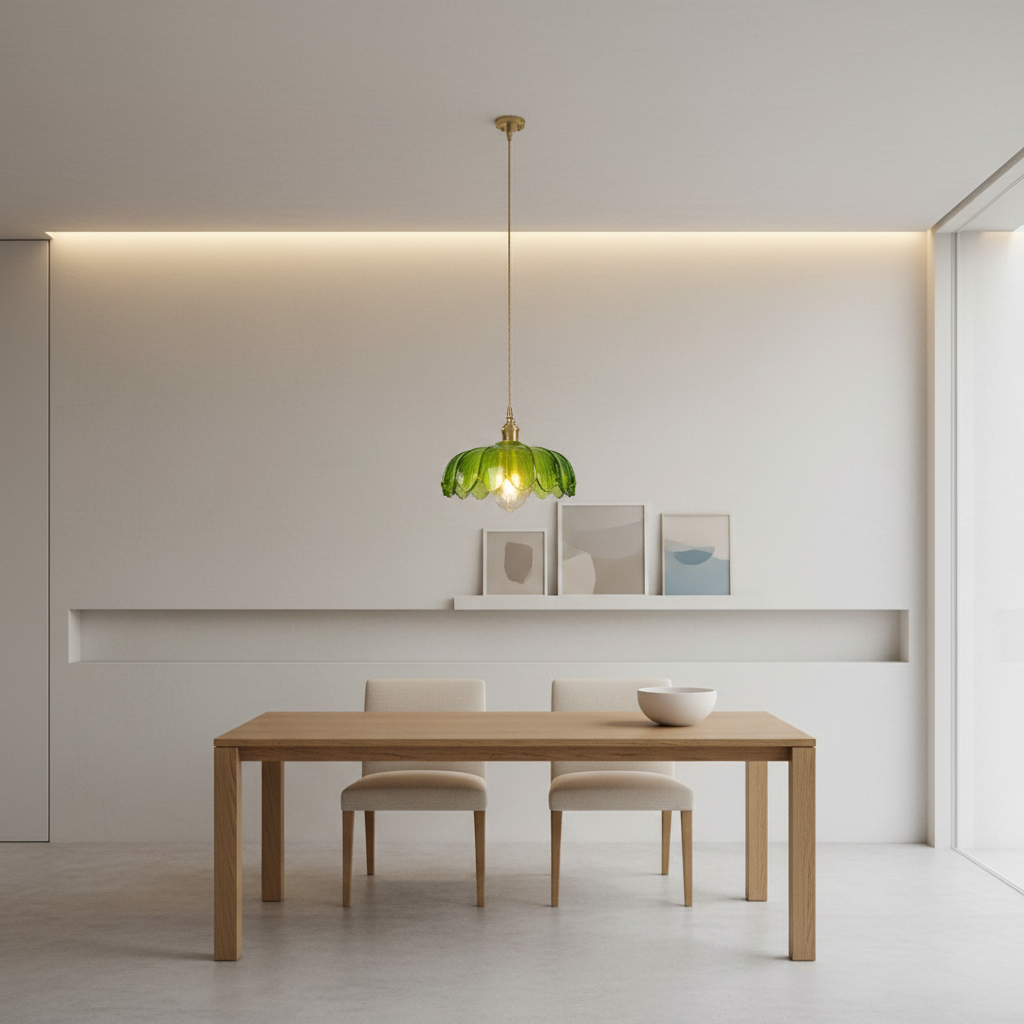 FloraGlow | Elegant Retro Glass Kitchen Pendant Lighting Fixture