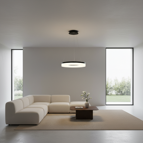 Lunara | Sleek Modern Black Pendant Light with Dimmable LED Illumination
