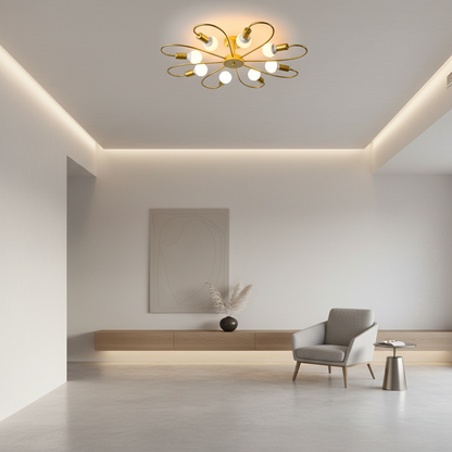 Floralis | Elegant Modern Nordic Ceiling Light Fixture for Living Spaces