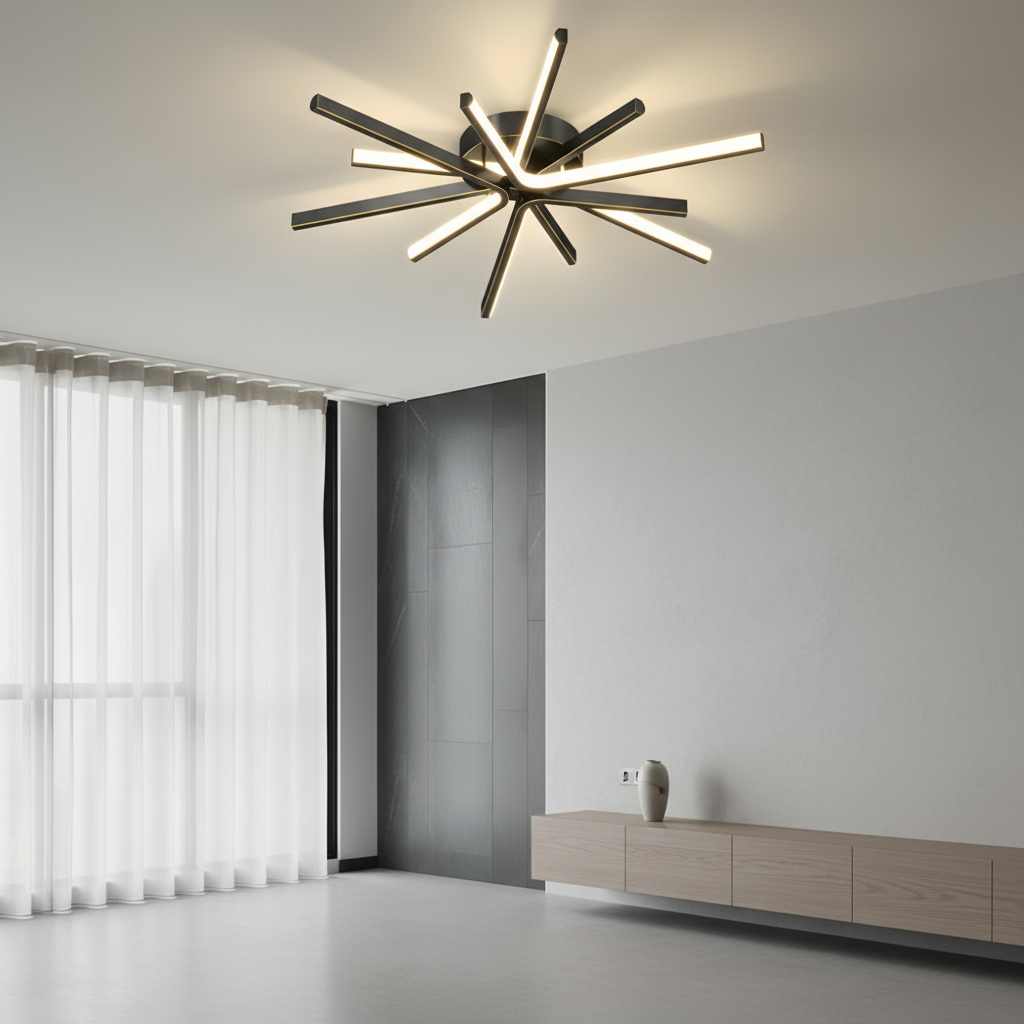 CelestialGlow | Modern Elegant LED Semi-Flush Mount Ceiling Light