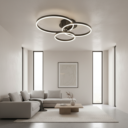 Luminara | Stylish Modern Gold Flush Mount Ceiling Light Fixture