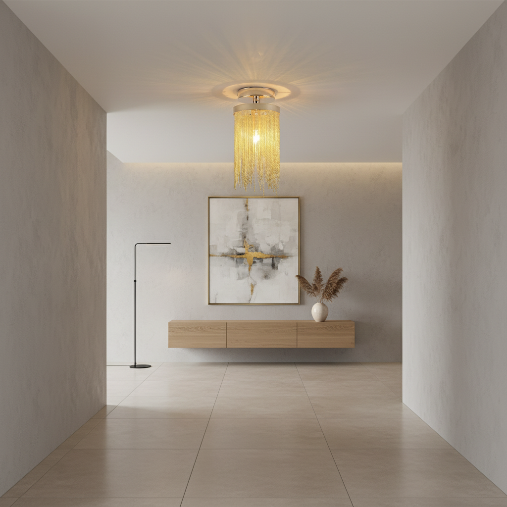 TasselGlow | Elegant Modern Farmhouse Flush Mount Ceiling Light