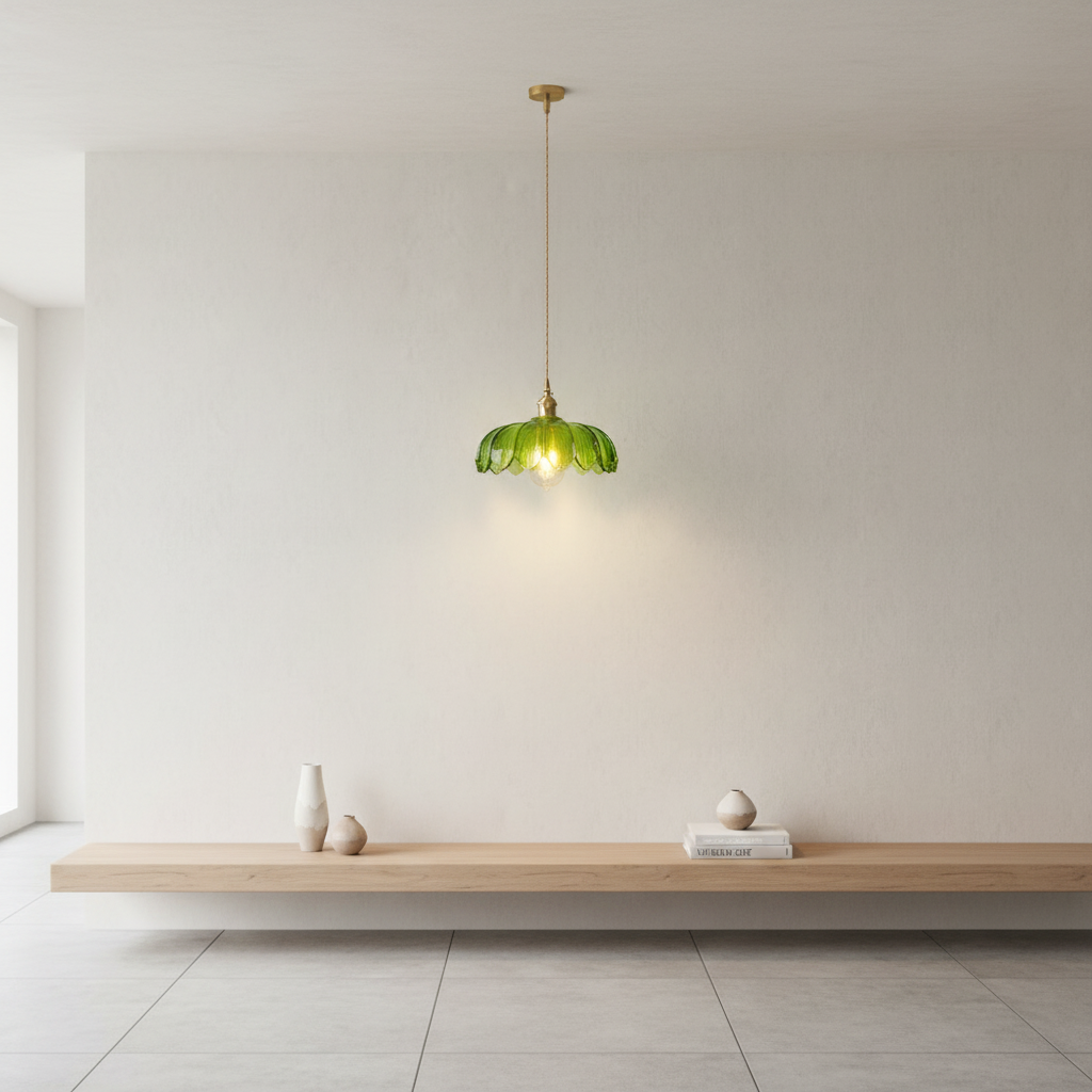 FloraGlow | Elegant Retro Glass Kitchen Pendant Lighting Fixture