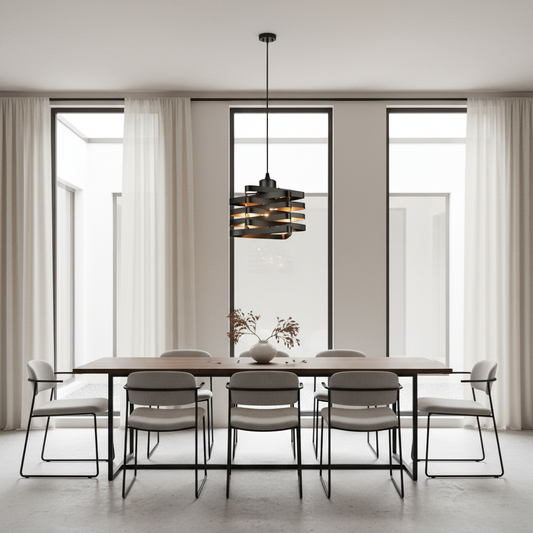 IronCraft | Stylish Black Metal Ribbon Kitchen Pendant Lighting