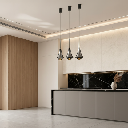NocturneLight | Modern Adjustable Black Pendant Lighting for Stylish Interiors