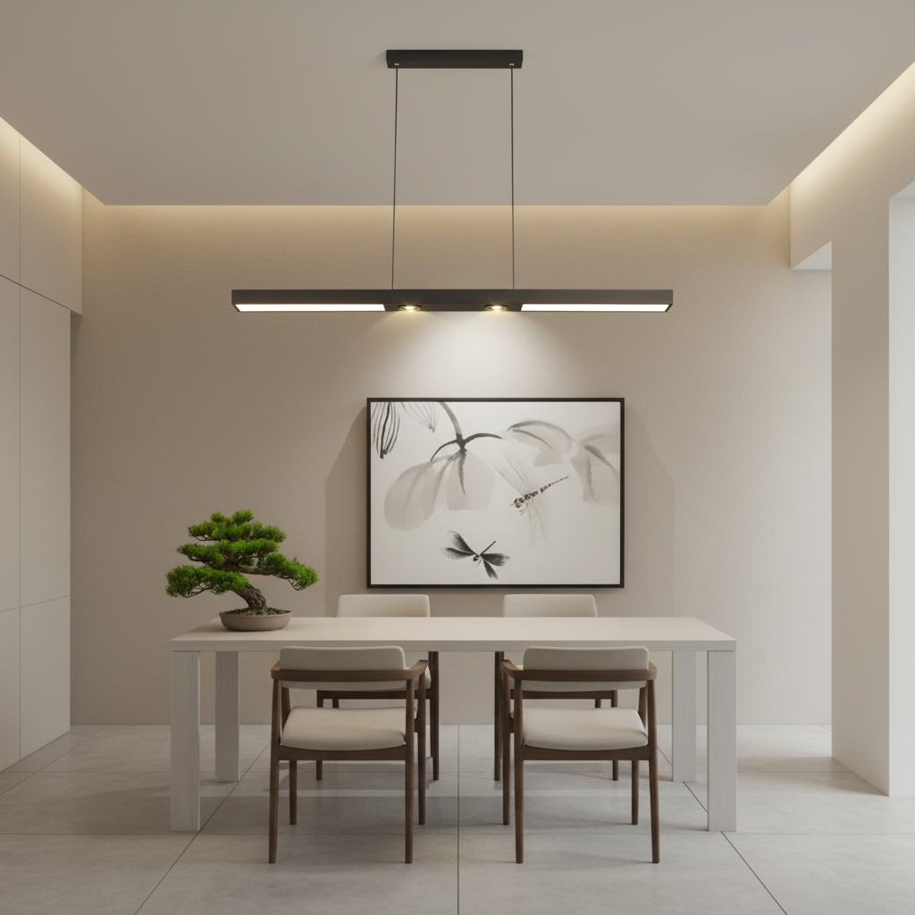 Luminara | Sleek Modern Iron Hanging Pendant Ceiling Lamp for Kitchen