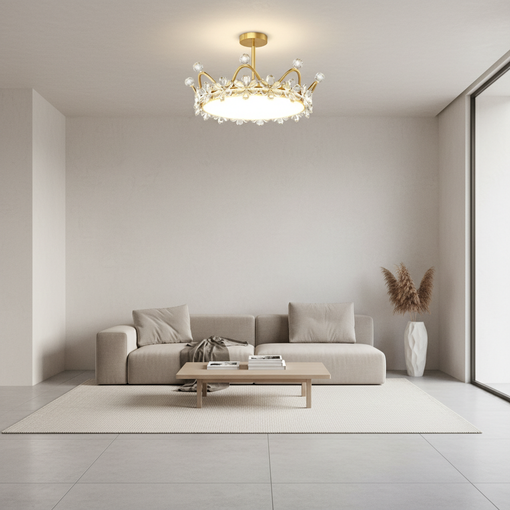 CelestialGlow | Elegant Modern LED Flush Mount Ceiling Light with Dimming