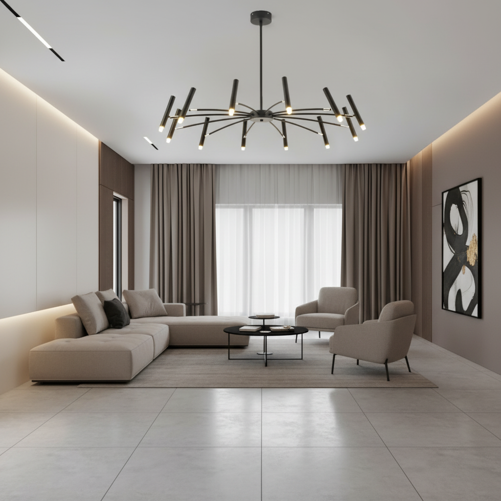 Luminara | Modern Adjustable LED Chandelier with Dimming Features