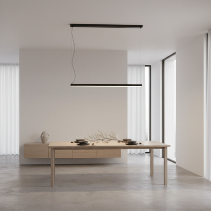 Luminara | Sleek Modern Black Pendant Light for Kitchen Lighting