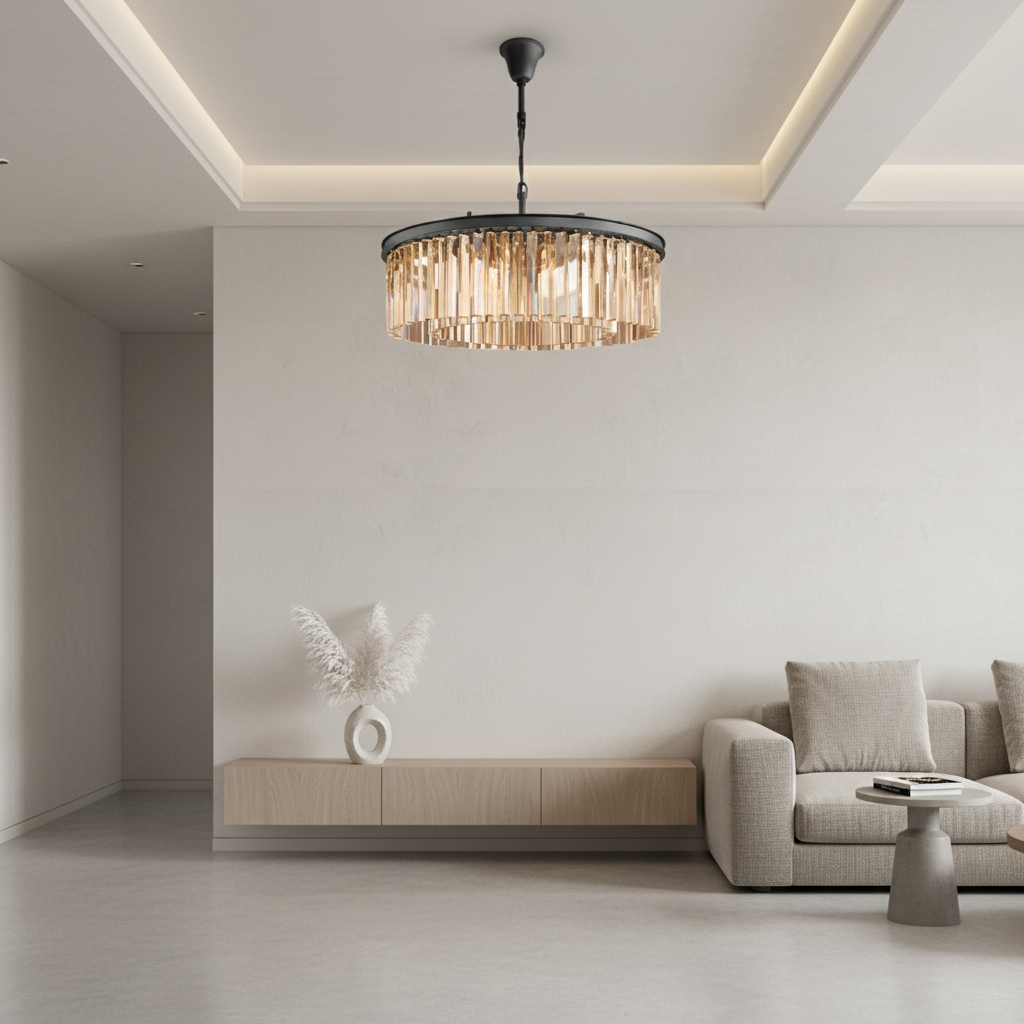 Luminara | Stylish Retro Crystal Designer Chandelier for Modern Interiors