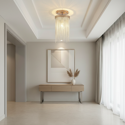 TasselGlow | Elegant Modern Farmhouse Flush Mount Ceiling Light