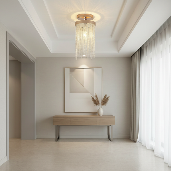 TasselGlow | Elegant Modern Farmhouse Flush Mount Ceiling Light