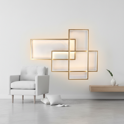 Geometra | Modern Sleek Aluminum LED Flush Mount Ceiling Light Fixture