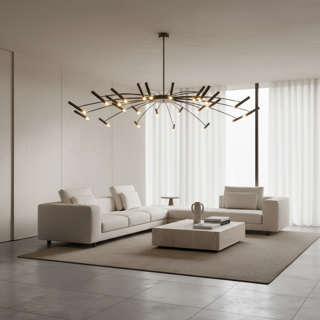 Luminara | Modern Adjustable LED Chandelier with Dimming Features
