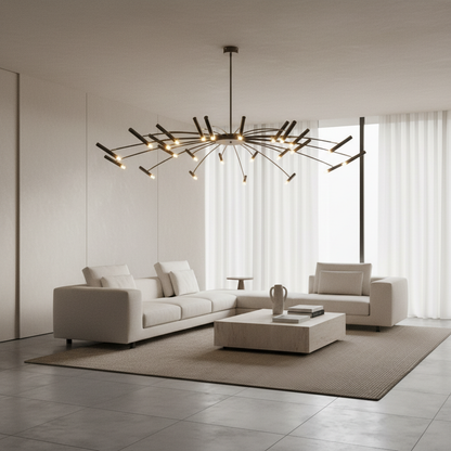 Luminara | Modern Adjustable LED Chandelier with Dimming Features
