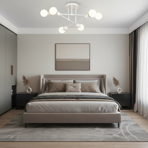 CelestialSphere | Modern Elegant 6-Light Flush Mount Ceiling Light