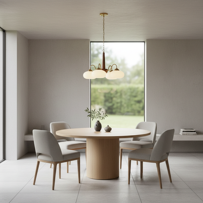 WalnutBrass | Contemporary Elegant LED Ceiling Chandelier