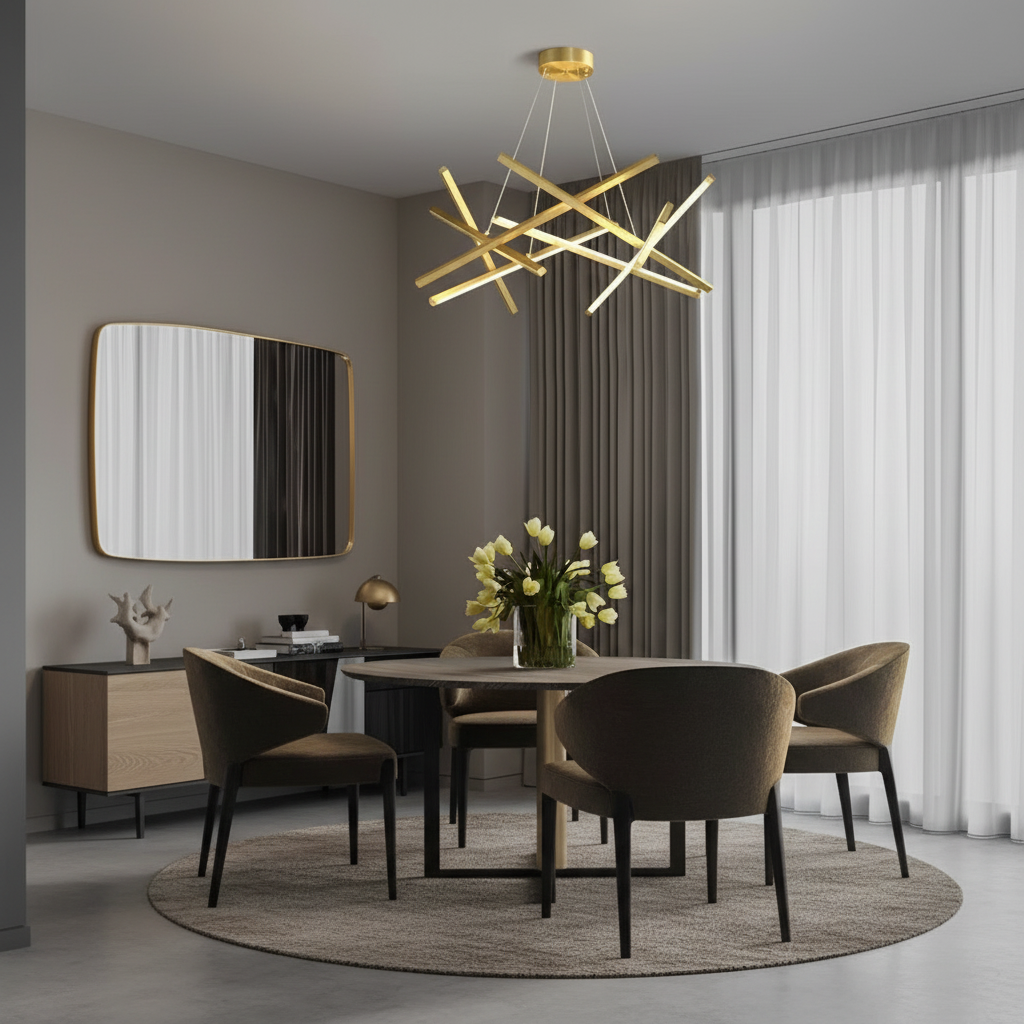 CelestiaLight | Stylish Modern Geometric LED Chandelier Fixture