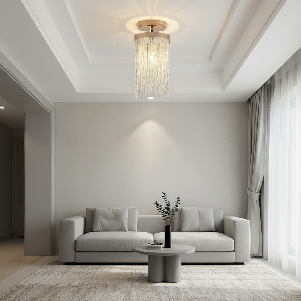 TasselGlow | Elegant Modern Farmhouse Flush Mount Ceiling Light