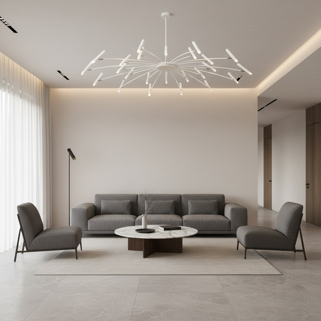 Luminara | Modern Adjustable LED Chandelier with Dimming Features