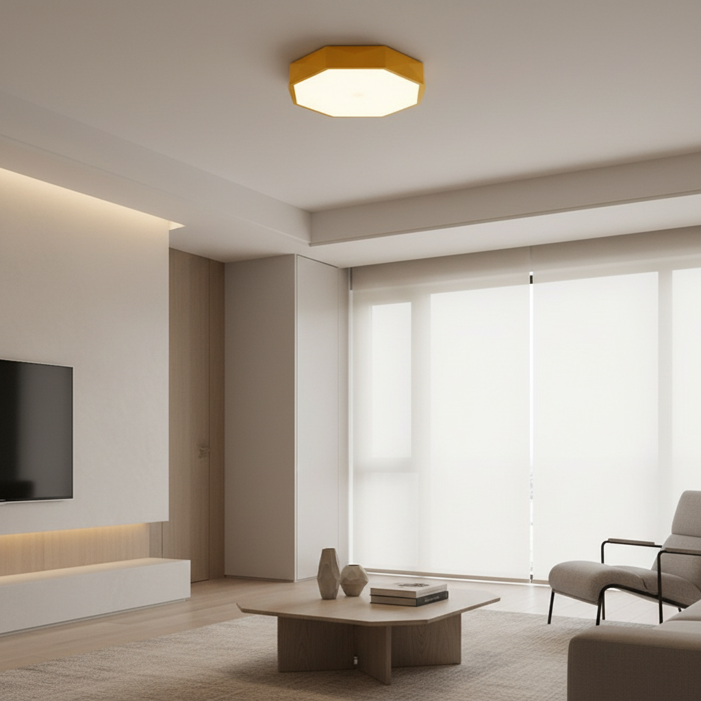 Luminara | Stylish Modern Octagonal LED Flush Mount Ceiling Light