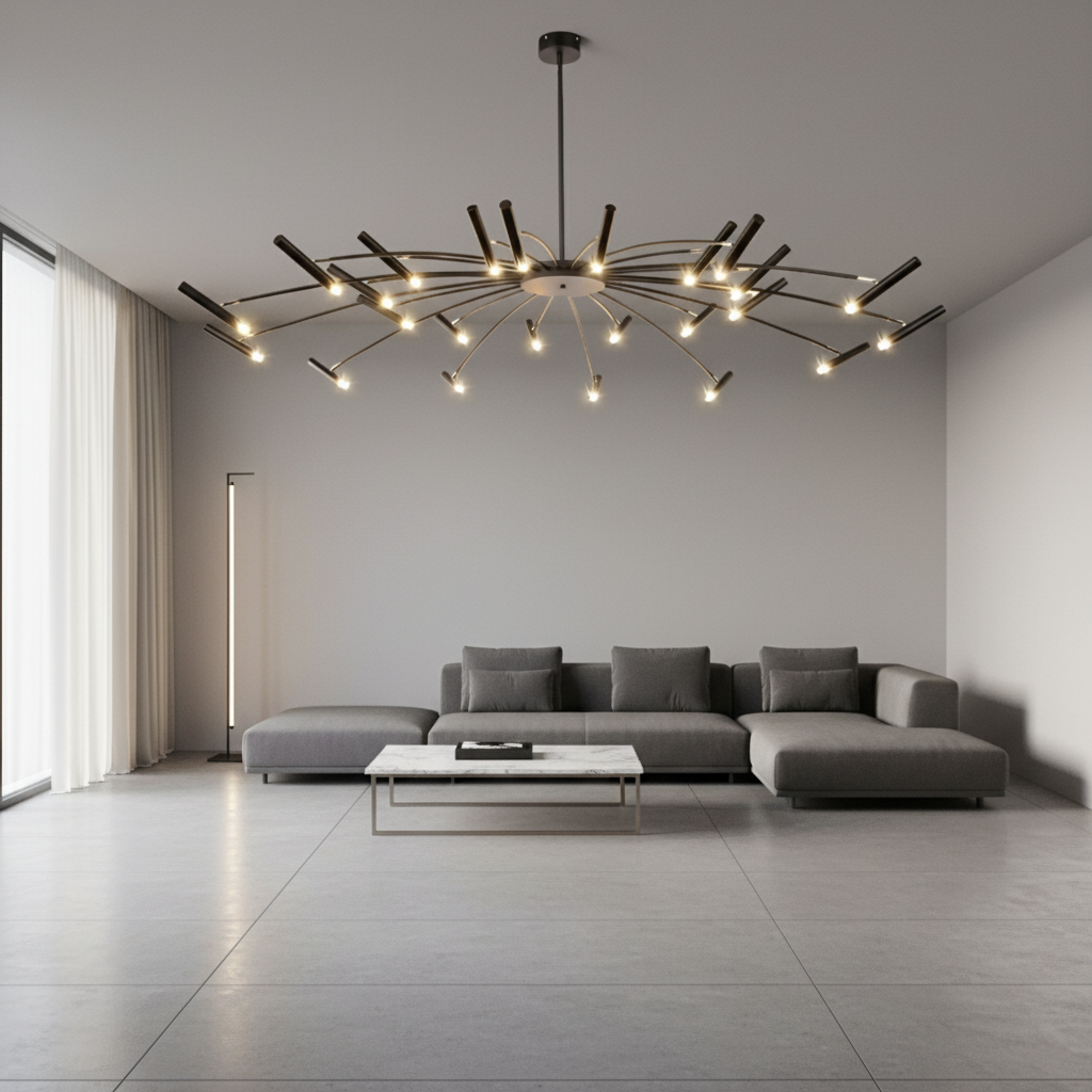 Luminara | Modern Adjustable LED Chandelier with Dimming Features