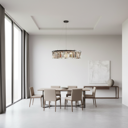 Luminara | Stylish Retro Crystal Designer Chandelier for Modern Interiors