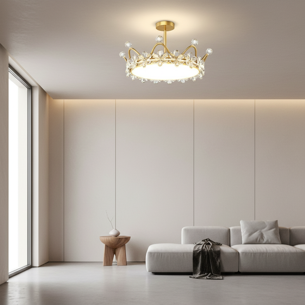 CelestialGlow | Elegant Modern LED Flush Mount Ceiling Light with Dimming