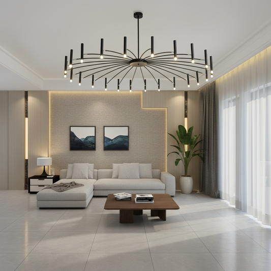 Luminara | Modern Adjustable LED Chandelier with Dimming Features