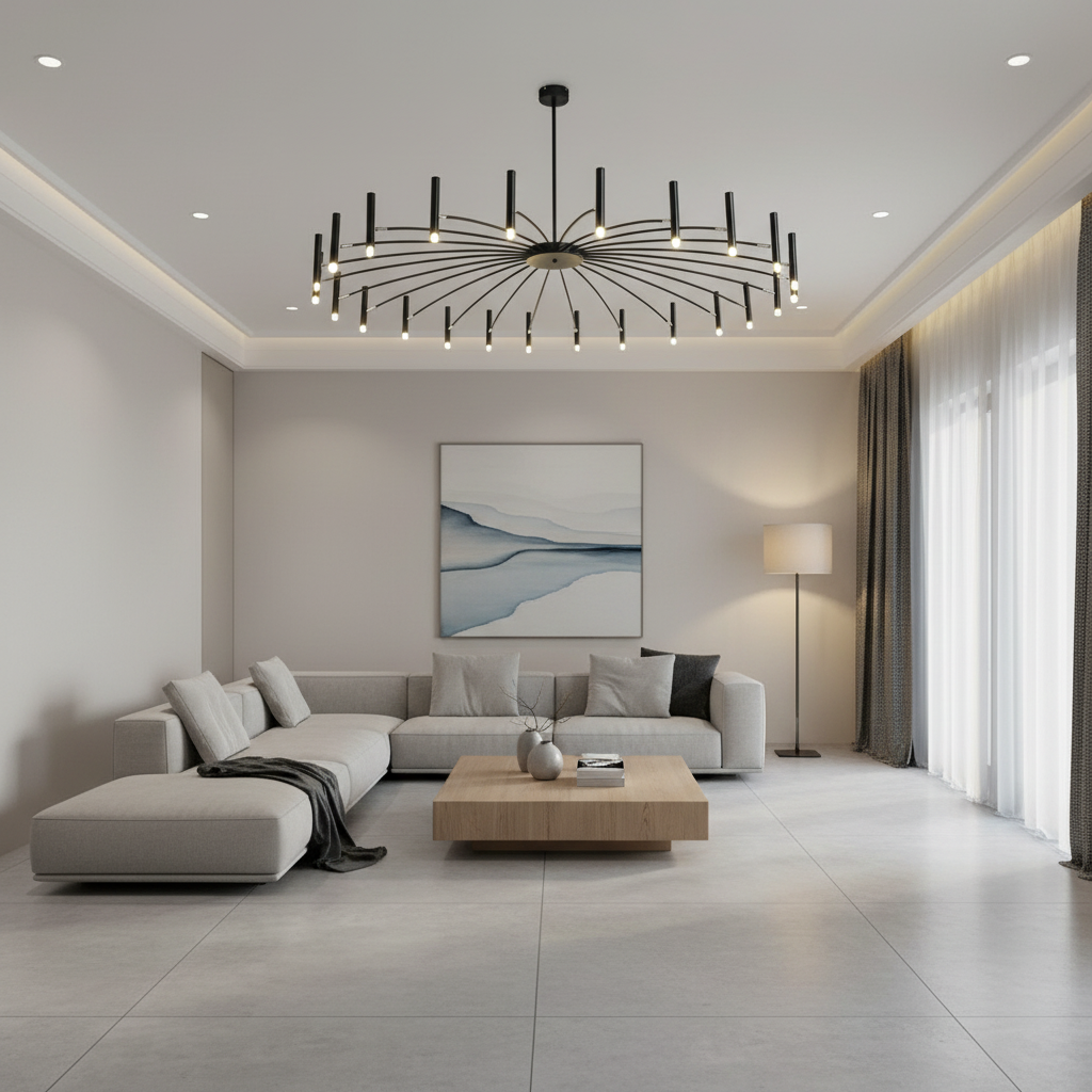 Luminara | Modern Adjustable LED Chandelier with Dimming Features