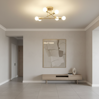 Luminara | Modern Geometric LED Semi Flush Mount Ceiling Light Fixture