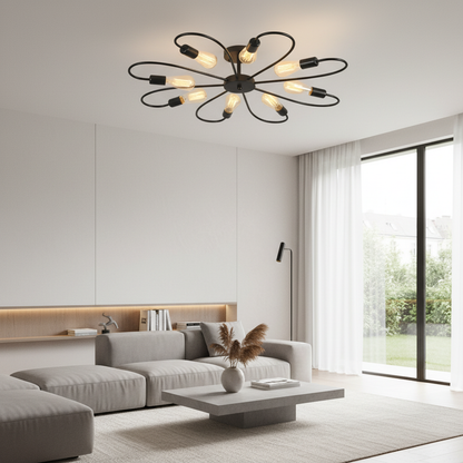 Floralis | Elegant Modern Nordic Ceiling Light Fixture for Living Spaces