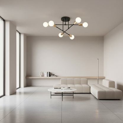 CelestialSphere | Modern Elegant 6-Light Flush Mount Ceiling Light