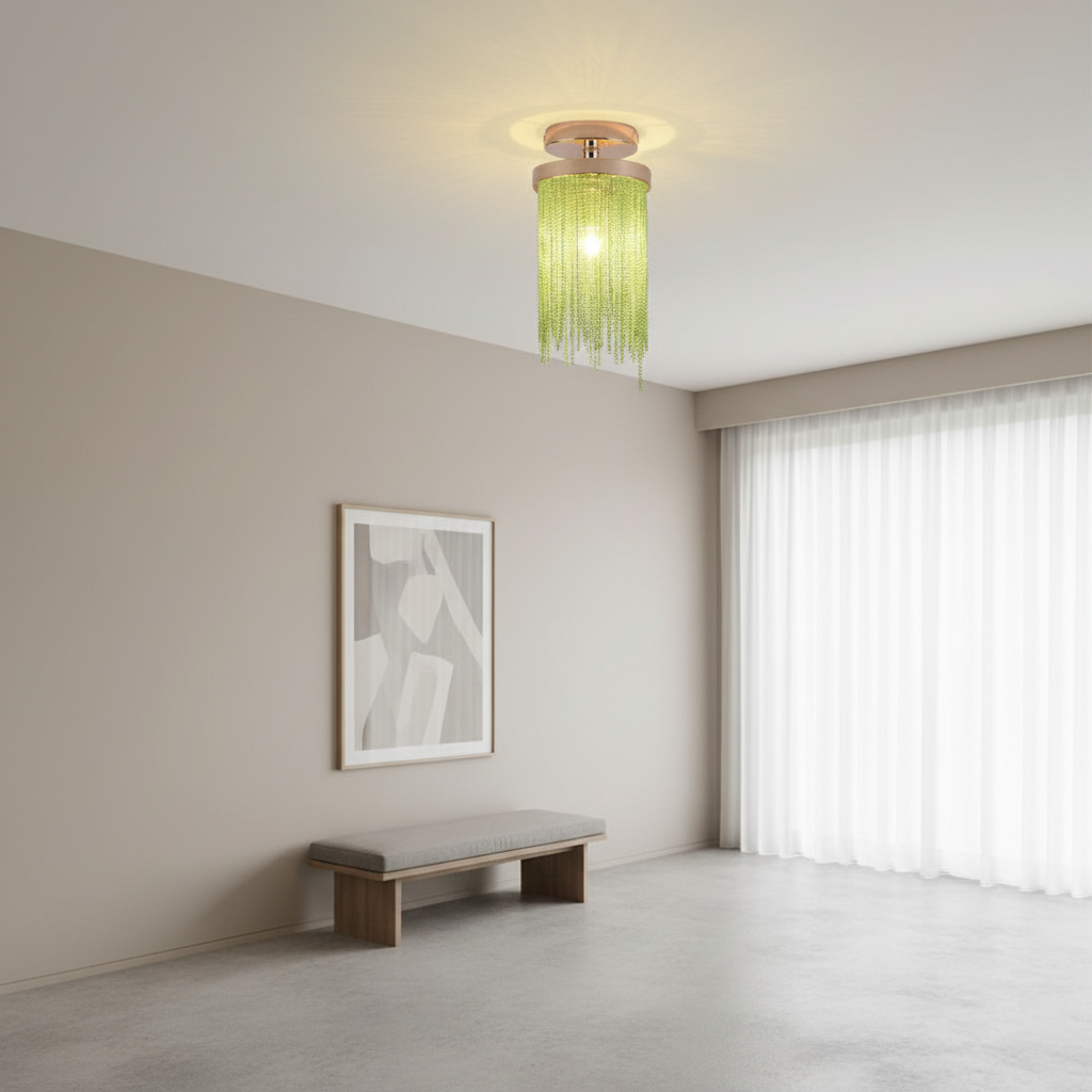 TasselGlow | Elegant Modern Farmhouse Flush Mount Ceiling Light
