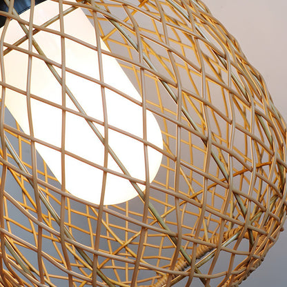 RattanGlow | Elegant Rustic Modern Outdoor Pendant Lantern Light