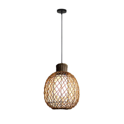 RattanGlow | Elegant Rustic Modern Outdoor Pendant Lantern Light