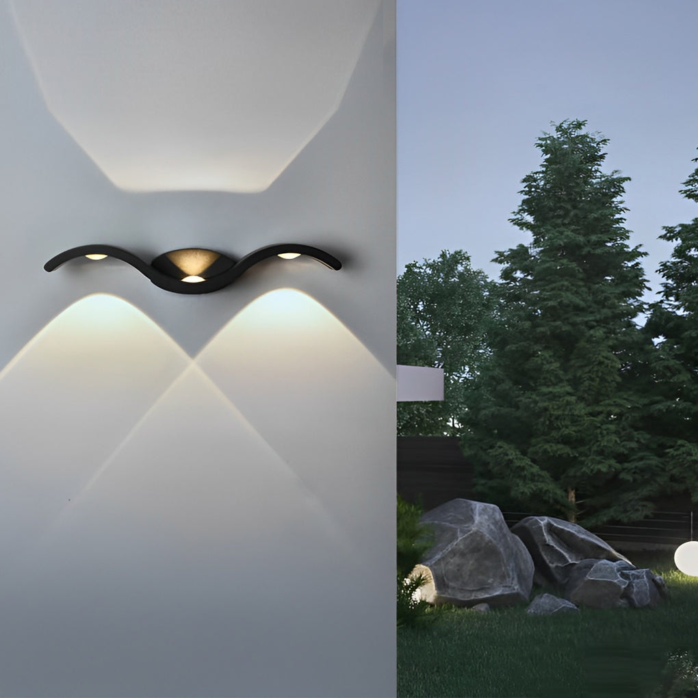 SeagullWave | Modern Up-Down Outdoor Wall Sconce for Dynamic Illumination