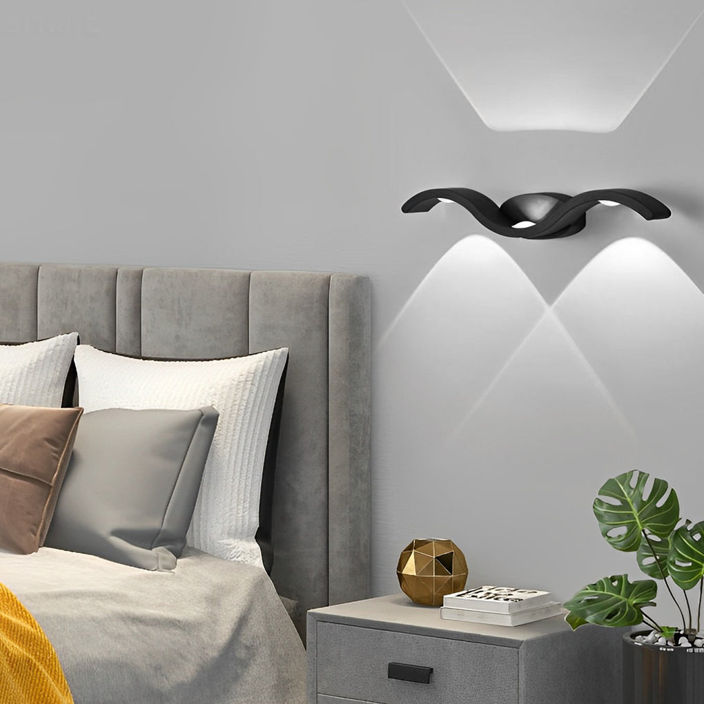 SeagullWave | Modern Up-Down Outdoor Wall Sconce for Dynamic Illumination