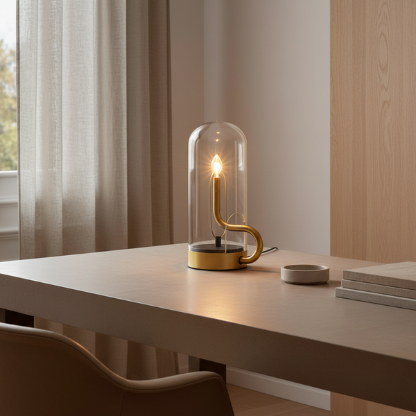 Luminara | Stylish Portable Glass Dome Battery Operated Table Lamp